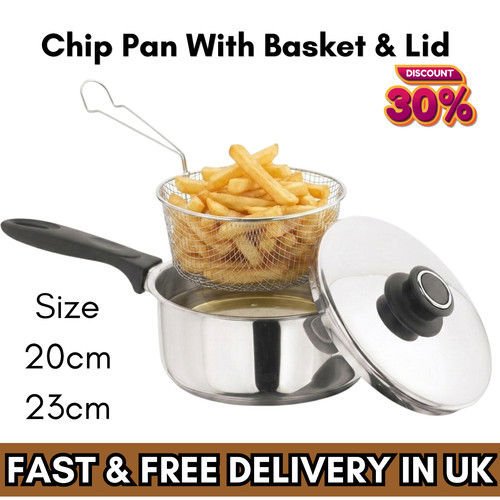 23cm chip pan with - 23cm,