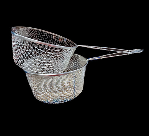 Chip pan frying wire basket - frying,