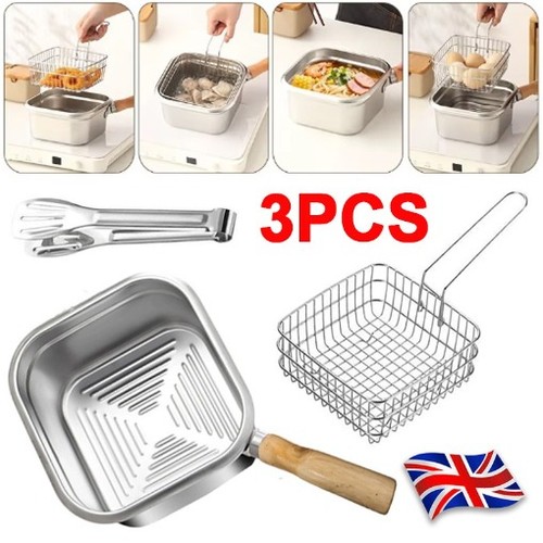 Stainless steel chip - pan, 3pcs