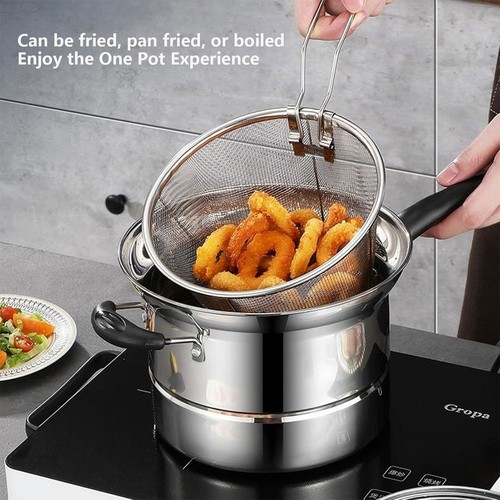 Non stick chip pan - pan, fat