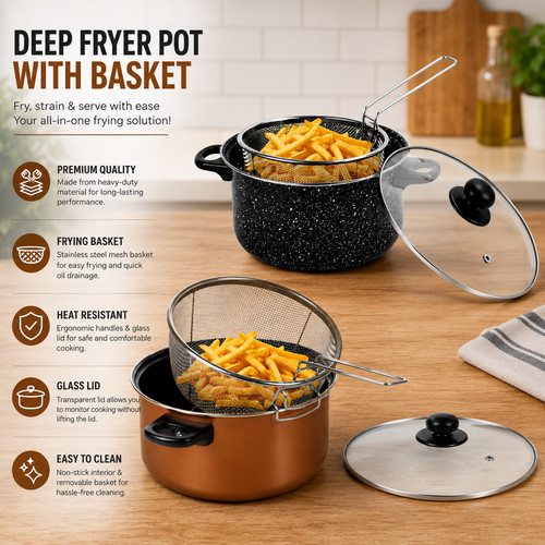Non stick chip pan - pan, set