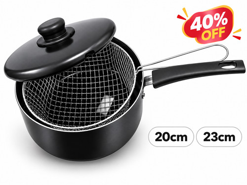 Non stick chip pan deep - pan, fat