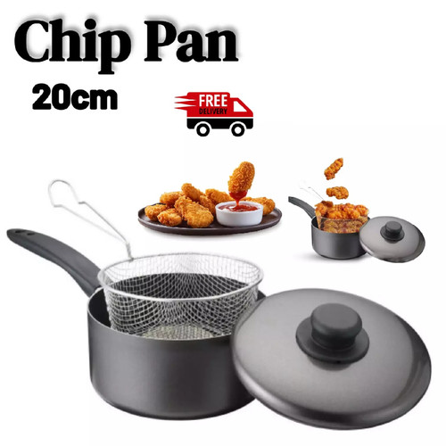 2pcs frying chip pan set - chip,