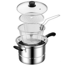 4Pcs Chip Pan Fryer With Wire