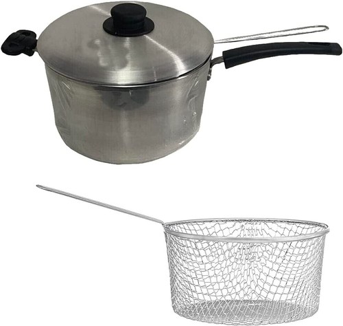Large 24cm aluminum chip pan - aluminum,