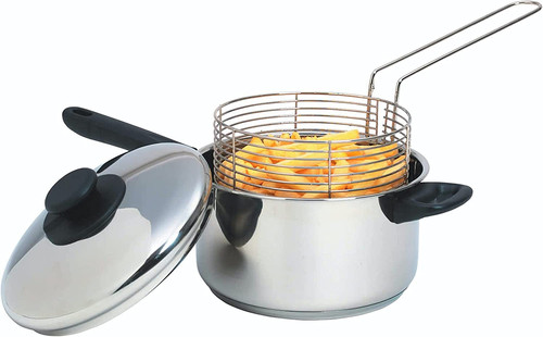 Large chip pan with - large, basket
