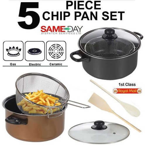 Non stick chip pan deep - pan,