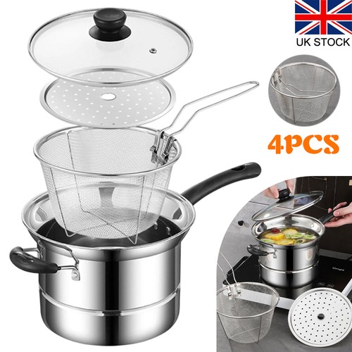 Non stick chip pan deep - stick, fat